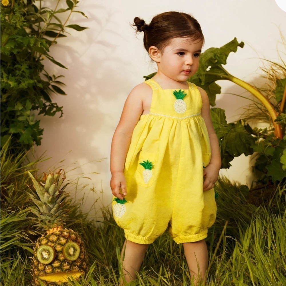 Stella McCartney Kids Yellow Pineapple One Piece